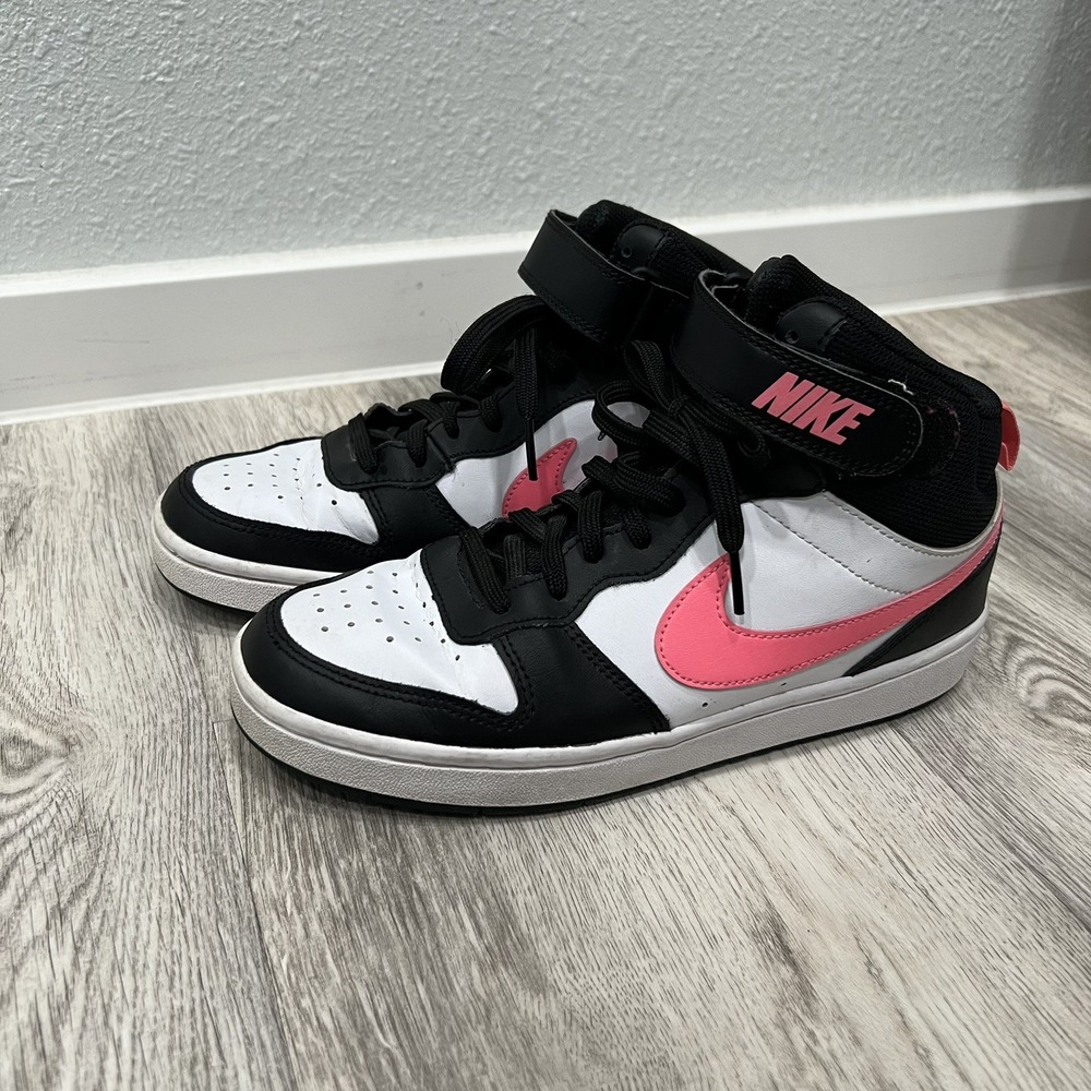 Size 6.5 (GS) - Nike Court Borough 2 Mid‎ White Sunset Pulse